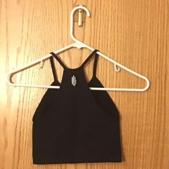 Free People Happiness Runs Crop Top Tank Black- size XS/S - Picture 5 of 5